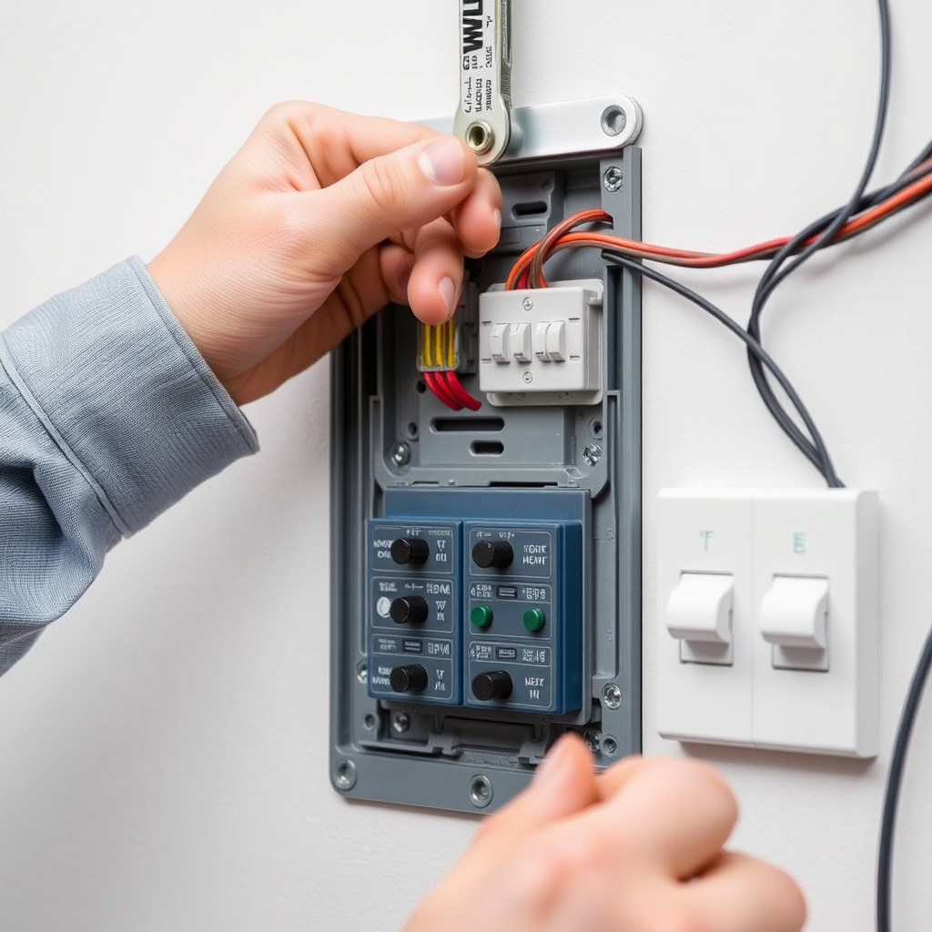 Professional completing repair checklist