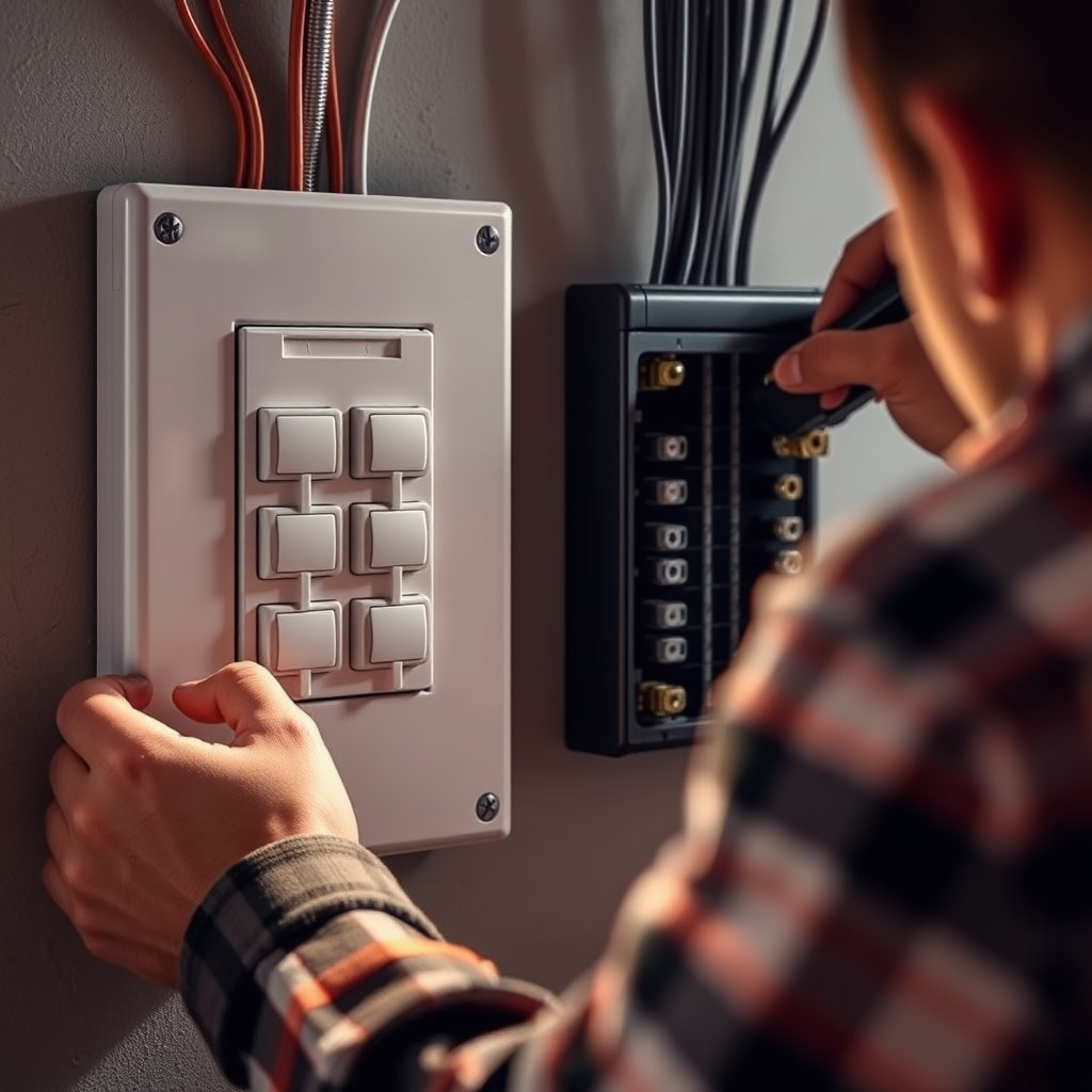 Technician performing maintenance task