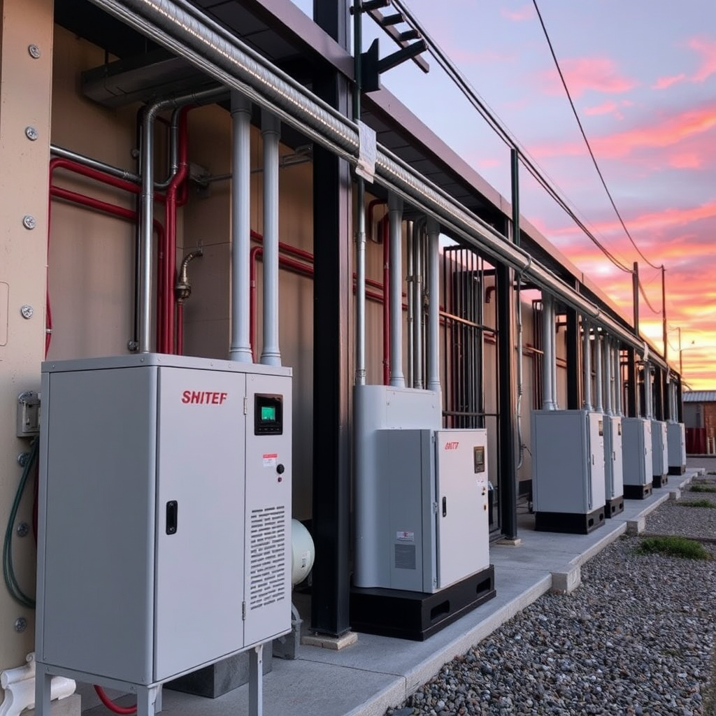 Technician using handheld multimeter