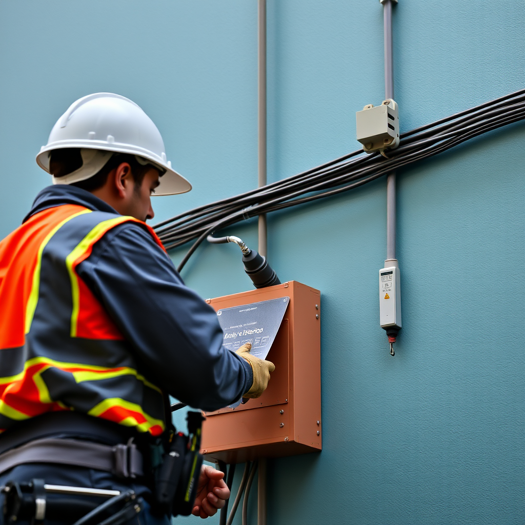 Customer talking with service provider