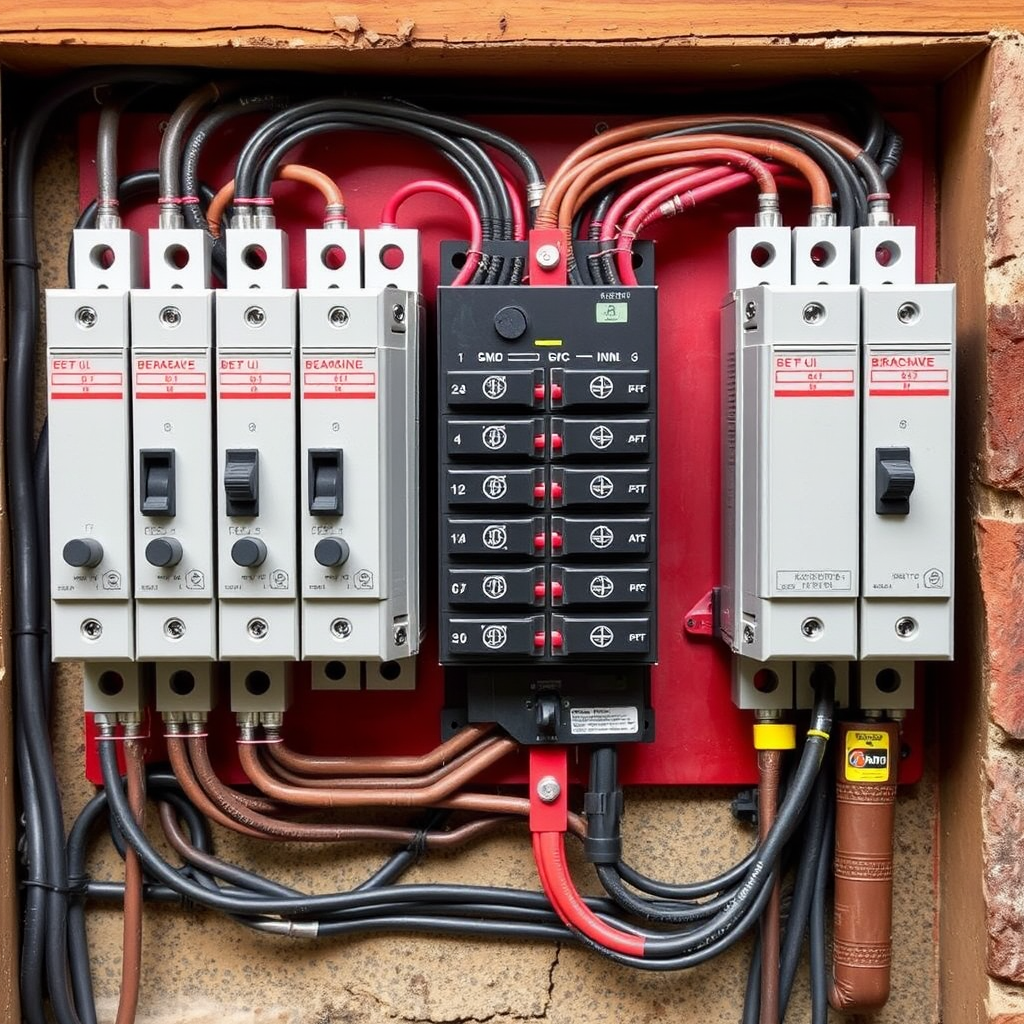 Ampere Electric technician organizing cables