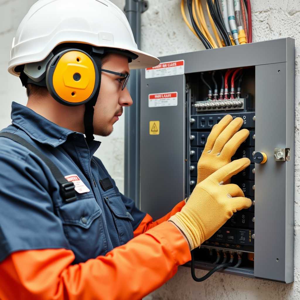 Electrical connection close-up view