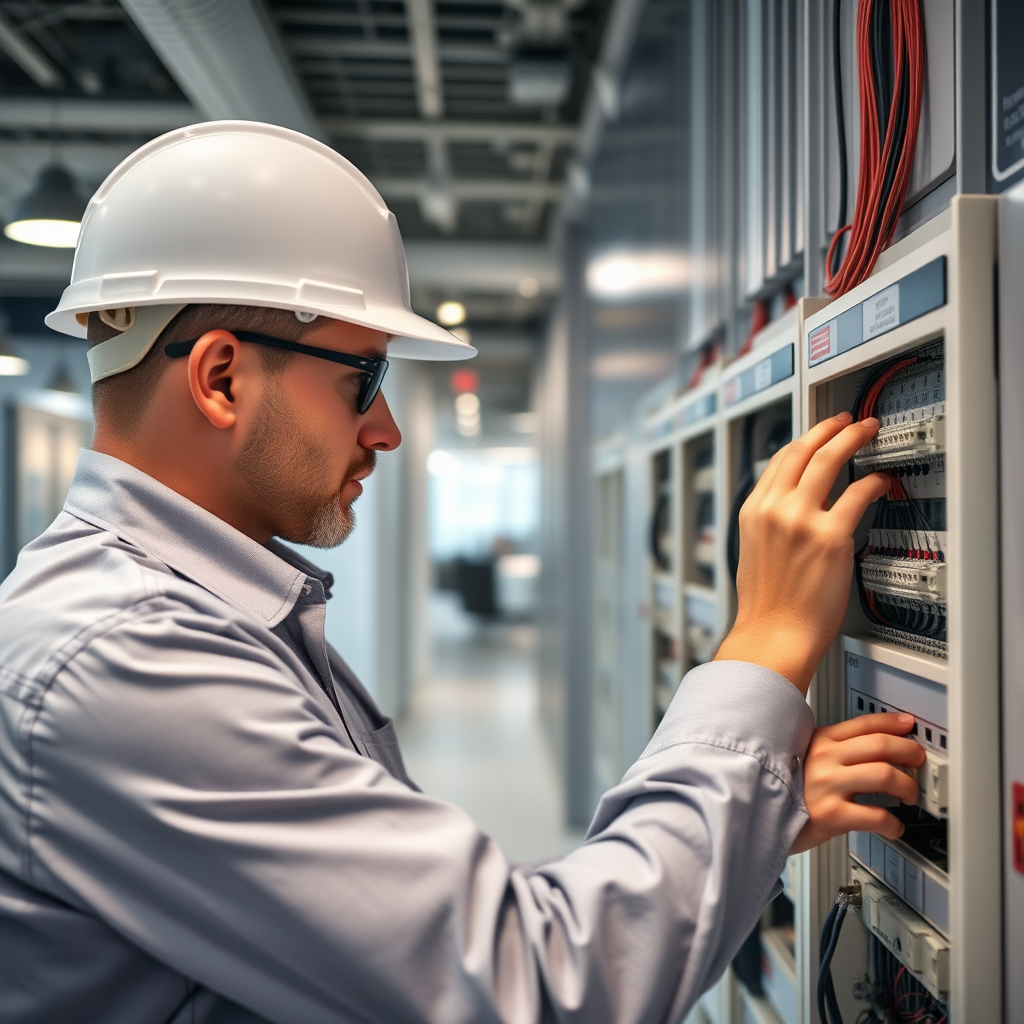 Electric tools resting on bench