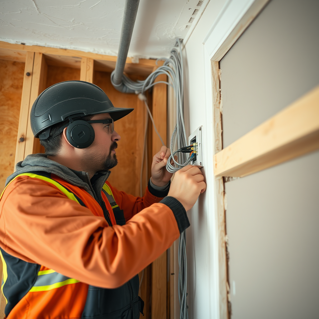 Lighting maintenance in progress